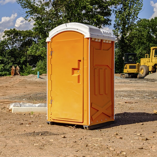 how often are the portable restrooms cleaned and serviced during a rental period in Kim Colorado